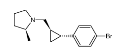 1-[2-(4-bromo-phenyl)-(1R,2R)-cyclopropylmethyl]-(2S)-2-methyl-pyrrolidine结构式