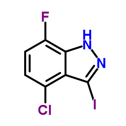 4-Chloro-7-fluoro-3-iodo-1H-indazole Structure