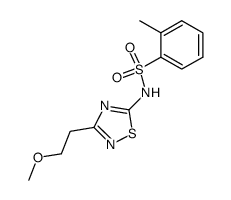 N-[3-(2-Methoxy-ethyl)-[1,2,4]thiadiazol-5-yl]-2-methyl-benzenesulfonamide Structure