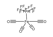 tetracarbonyl(tris(trifluoromethyl)phosphine)iron(0) Structure