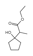 2-(1-hydroxycyclopentyl)propionic acid ethyl ester Structure