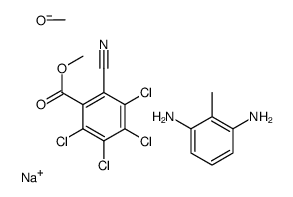 sodium,methanolate,2-methylbenzene-1,3-diamine,methyl 2,3,4,5-tetrachloro-6-cyanobenzoate Structure