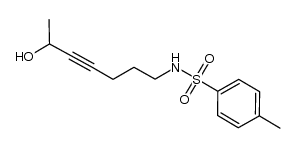 N-(6-hydroxyhept-4-yn-1-yl)-4-methylbenzenesulfonamide结构式