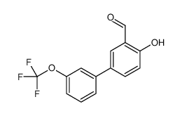 2-hydroxy-5-[3-(trifluoromethoxy)phenyl]benzaldehyde Structure