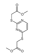 methyl 2-[2-(2-methoxy-2-oxoethyl)sulfanylpyrimidin-4-yl]sulfanylacetate Structure