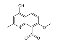 7-methoxy-2-methyl-8-nitro-1H-quinolin-4-one结构式