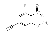 3-氟-5-甲氧基-4-硝基苯甲腈结构式