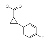 Cyclopropanecarbonyl chloride, 2-(4-fluorophenyl)- (9CI) Structure