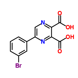 5-(3-Bromophenyl)-2,3-pyrazinedicarboxylic acid Structure