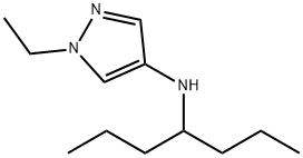 1-Ethyl-N-(heptan-4-yl)-1H-pyrazol-4-amine结构式