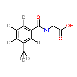 N-{[3-(2H3)Methyl(2H4)phenyl]carbonyl}glycine structure