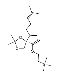 (4S)-2,2-Dimethyl-4-[(1R)-1,5-dimethyl-4-hexenyl]-4-[[2-(trimethylsilyl)ethoxy]carbonyl]-1,3-dioxolane Structure