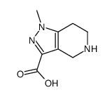 1-methyl-4,5,6,7-tetrahydropyrazolo[4,3-c]pyridine-3-carboxylic acid structure