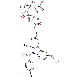 阿西美辛酰基-B-D-葡糖苷酸结构式