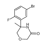 5-(5-bromo-2-fluoro-phenyl)-5-methyl-morpholin-3-one Structure