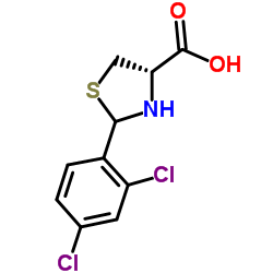 (4S)-2-(2,4-Dichlorophenyl)-1,3-thiazolidine-4-carboxylic acid结构式