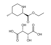 ethyl (2R,4R)-4-methyl-2-piperidinecarboxylate L-(+)-tartarate Structure