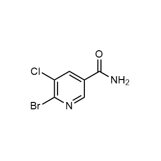 6-溴-5-氯吡啶-3-甲酰胺结构式