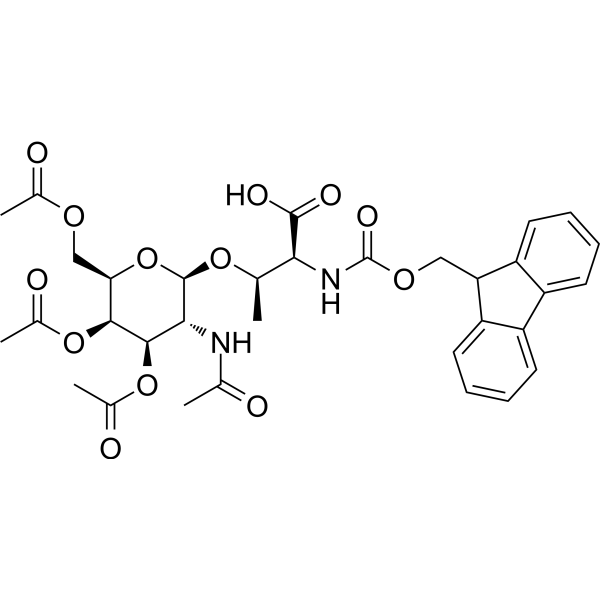 Fmoc-Thr(GalNAc(Ac)3-β-D)-OH结构式