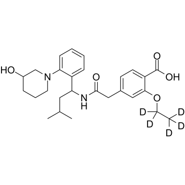 3'-Hydroxy Repaglinide D5结构式