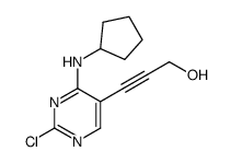 3-(2-Chloro-4-(cyclopentylamino)pyrimidin-5-yl)prop-2-yn-1-ol structure