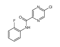 5-chloro-N-(2-fluorophenyl)pyrazine-2-carboxamide结构式