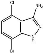 7-溴-4-氯-1H-吲唑-3-胺结构式