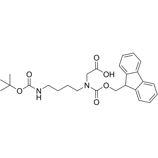 Fmoc-N-(4-Boc-氨丁基)-Gly-OH结构式