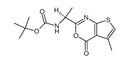 [(S)-1-(5-Methyl-4-oxo-4H-thieno[2,3-d][1,3]oxazin-2-yl)-ethyl]-carbamic acid tert-butyl ester结构式