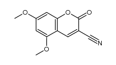 3-cyano-5,7-dimethoxycoumarin结构式