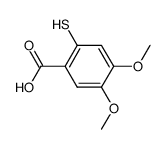 2-mercapto-4,5-dimethoxy-benzoic acid结构式