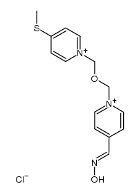 4-formyl-4'-(methylthio)-1,1'-(oxydimethylene)dipyridinium dichloride oxime结构式