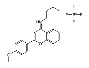 4-(butylamino)-2-(4-methoxyphenyl)-1-benzopyrylium tetrafluoroborate Structure