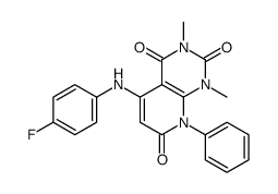 5-(4-fluoroanilino)-1,3-dimethyl-8-phenylpyrido[2,3-d]pyrimidine-2,4,7-trione结构式