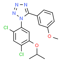 1-(2,4-DICHLORO-5-ISOPROPOXYPHENYL)-5-(3-METHOXYPHENYL)-1H-1,2,3,4-TETRAAZOLE structure