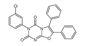 3-(3-chlorophenyl)-6,7-diphenyl-[1,3]oxazolo[3,2-a][1,3,5]triazine-2,4-dione结构式