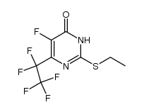 2-ethylmercapto-5-fluoro-6-pentafluoroethyl-3H-pyrimidin-4-one Structure