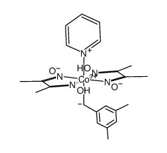 (3,5-dimethylbenzyl)bis(dimethylglyoximato)pyridinecobalt(III) Structure