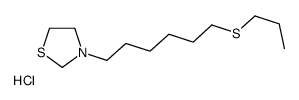 3-(6-propylsulfanylhexyl)-1,3-thiazolidine,hydrochloride Structure