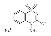 sodium,4-methyl-1,1-dioxo-1λ6,2,4-benzothiadiazin-3-olate structure