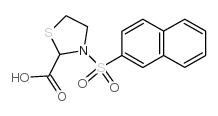 3-(Naphthalene-2-sulfonyl)-thiazolidine-2-carboxylic acid structure