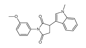 1-(3-methoxyphenyl)-3-(1-methylindol-3-yl)pyrrolidine-2,5-dione Structure