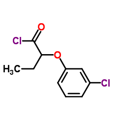 2-(3-Chlorophenoxy)butanoyl chloride Structure