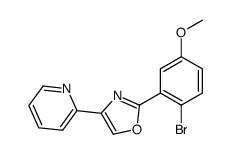 2-(2-bromo-5-methoxyphenyl)-4-pyridin-2-yl-1,3-oxazole Structure