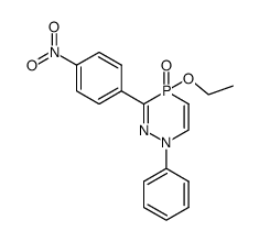 4-ethoxy-1,4-dihydro-3-p-nitrophenyl-1-phenyl-1,2,4-diazaphosphorine 4-oxide结构式