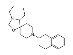 3',4'-Diethyl-1-(1,2,3,4-tetrahydronaphthalen-2-yl)spiro[piperidine-4,5'-oxazolidine]结构式