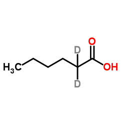 (2,2-2H2)Hexanoic acid Structure