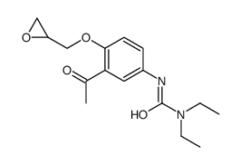 3-(3-acetyl-4-(oxiran-2-ylmethoxy)phenyl)-1,1-diethylurea structure