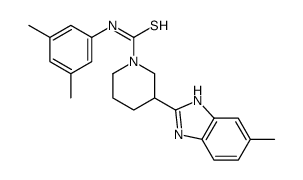 1-Piperidinecarbothioamide,N-(3,5-dimethylphenyl)-3-(5-methyl-1H-benzimidazol-2-yl)-(9CI) structure