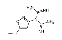 1-carbamimidoyl-1-(5-ethyl-1,2-oxazol-3-yl)guanidine结构式